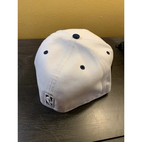 New Era Denver Nuggets Hat 59FIFTY Fitted 7 3/4 White Pickaxe Logo NBA Spell out - Picture 3 of 6